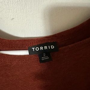 Rust linen tee